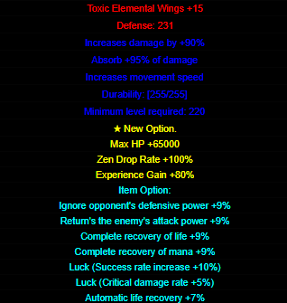 Level 7 wings characteristics